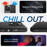 Spigen iPhone 14 Pro Cryo Armor -kuori, mattamusta