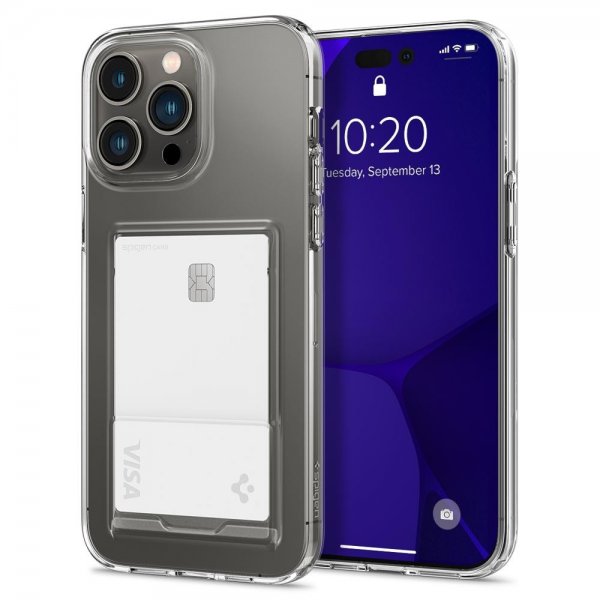Spigen iPhone 14 Pro Crystal Slot Glitter Crystal Quartz -suojakuori