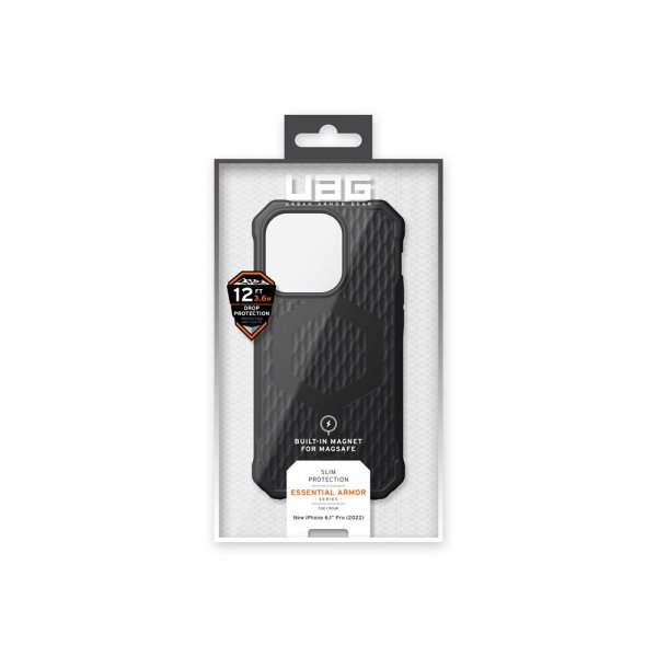 Urban Armor Gear (UAG) iPhone 14 Pro Essential Armor MagSafe -suojakuori, musta