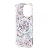 Guess iPhone 14 Pro Kuori Flower MagSafe Ruusu