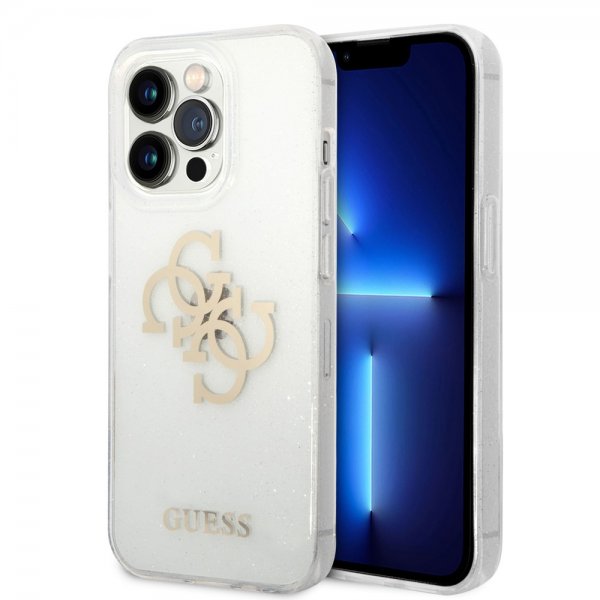 Guess iPhone 14 Pro Kuori Full Glitter Transparent