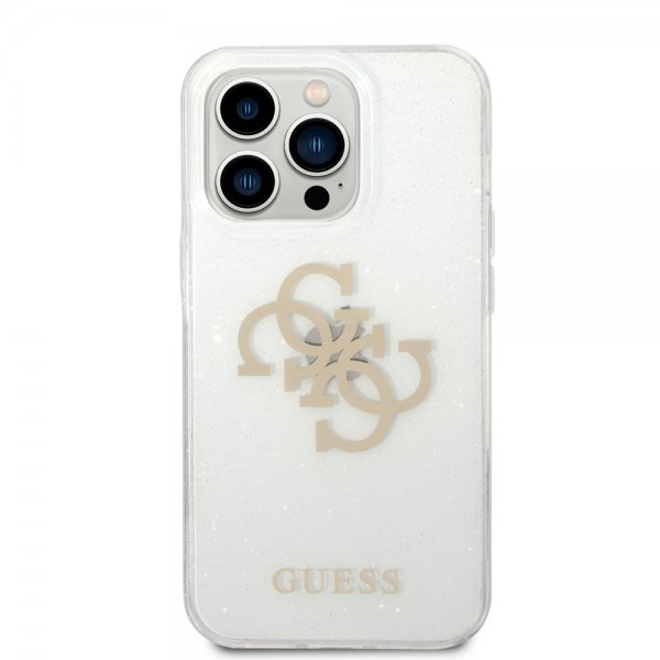 Guess iPhone 14 Pro Kuori Full Glitter Transparent