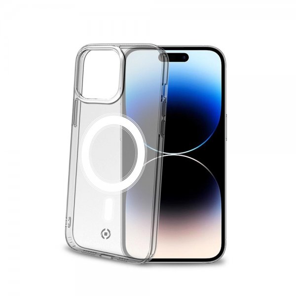 Celly iPhone 14 Pro -kuori GELSKINMAG MagSafe Läpinäkyvä