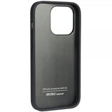 Audi iPhone 14 Pro -kuori, aitoa nahkaa, musta