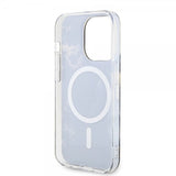 Guess iPhone 14 Pro -kuoret Golden Marble MagSafe, musta