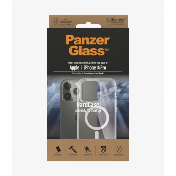 PanzerGlass iPhone 14 Pro -suojakuori HardCase MagSafe Läpinäkyvä