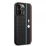 BMW iPhone 14 Pro Kuoret Hexagonal Pattern Musta