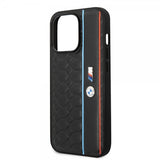 BMW iPhone 14 Pro Kuoret Hexagonal Pattern Musta