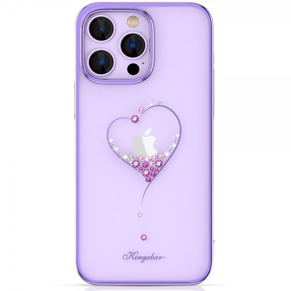 Kingxbar iPhone 14 Pro Kuori Sydänkuvio Violetti