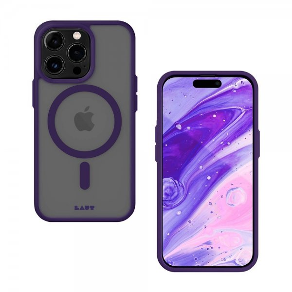 LAUT iPhone 14 Pro -suojakuori Huex Protect MagSafe Dark Purple
