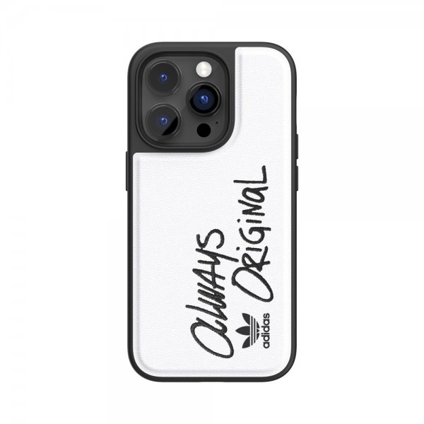 Adidas iPhone 14 Pro Kuori Inlay Embroidery Case Valkoinen Musta