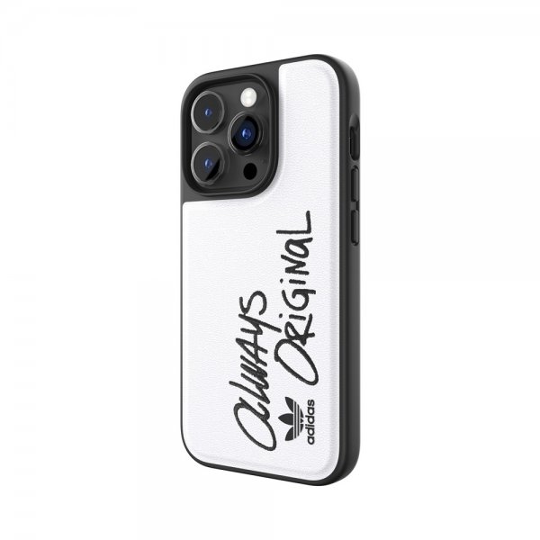 Adidas iPhone 14 Pro Kuori Inlay Embroidery Case Valkoinen Musta