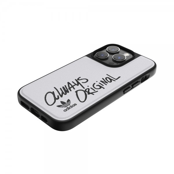 Adidas iPhone 14 Pro Kuori Inlay Embroidery Case Valkoinen Musta