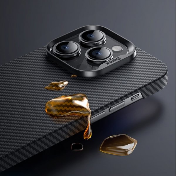 Benks iPhone 14 Pro -kuori, kevlar, MagSafe, musta