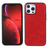 X-Level iPhone 14 Pro Suojakuori Nahkakuvio Punainen