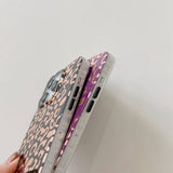 iPhone 14 Pro Leopardikuvioinen Kuori Violetti