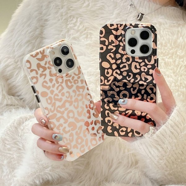 iPhone 14 Pro Kuori Leopardi kuvio Valkoinen