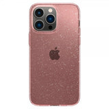 Spigen iPhone 14 Pro -suojakuori Liquid Crystal Glitter Rose Quartz