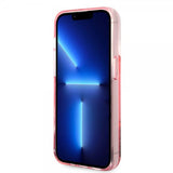 Karl Lagerfeld iPhone 14 Pro Kuori Liquid Glitter Big Logo Vaaleanpunainen