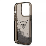 Guess iPhone 14 Pro Kuoret Liquid Glitter Translucent Musta