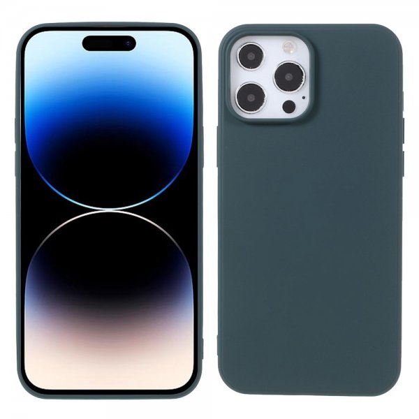 X-Level iPhone 14 Pro Kuori Liquid Silicone Petrol
