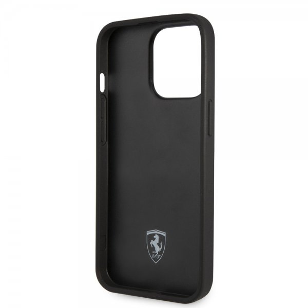 Ferrari iPhone 14 Pro Kuoret Logo Perforoitu Punainen