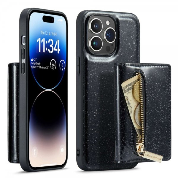 Dg.Ming iPhone 14 Pro -suojakuori M3 Series irrotettavalla korttipidikkeellä, musta