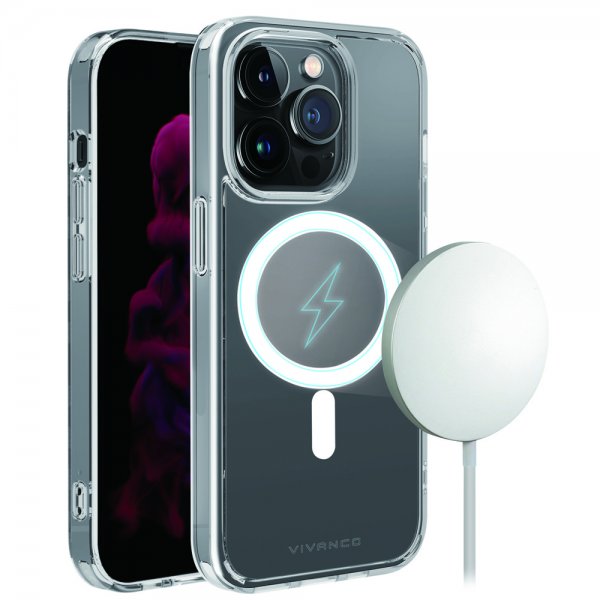 Vivanco iPhone 14 Pro -kuori Mag Steady Transparent