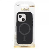 Onsala iPhone 14 Pro MagSeries -silikonikuori, musta