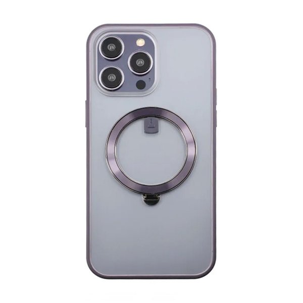 Rvelon iPhone 14 Pro -suojakuori MagSafe-sormuksella, violetti