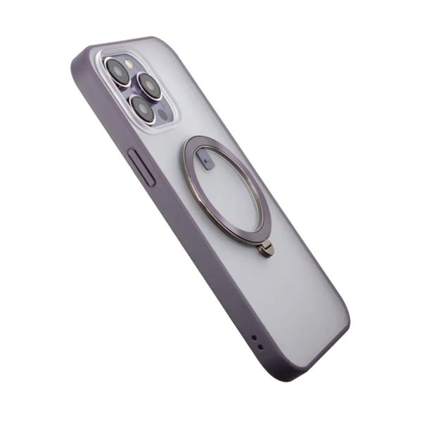 Rvelon iPhone 14 Pro -suojakuori MagSafe-sormuksella, violetti