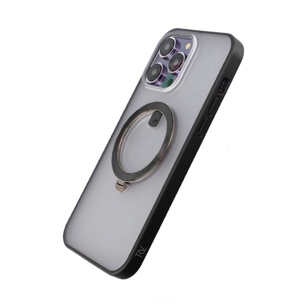 Rvelon iPhone 14 Pro -kuori MagSafe-renkaalla, musta