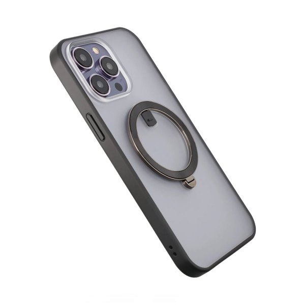 Rvelon iPhone 14 Pro -kuori MagSafe-renkaalla, musta