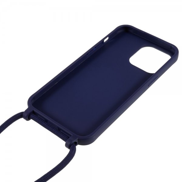 iPhone 14 Pro -suojakuori hihnalla, sininen