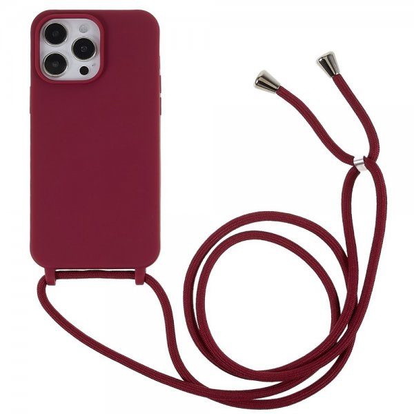 iPhone 14 Pro -suojakuori hihnalla, punainen