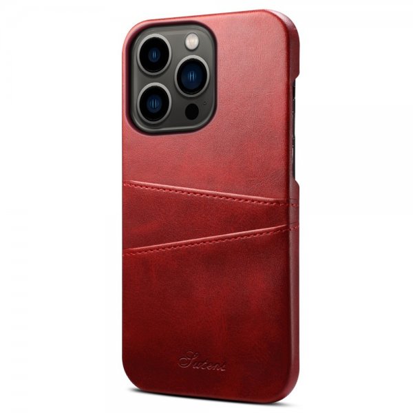 iPhone 14 Pro Kuoret kahdella korttitaskulla Punainen