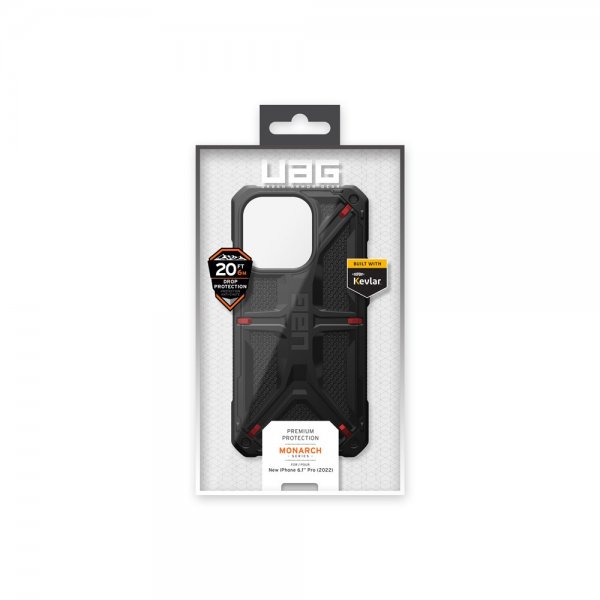 Urban Armor Gear (UAG) iPhone 14 Pro -suojakuori Monarch Kevlar Black