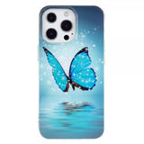 iPhone 14 Pro Kuori Kuviollinen Sininen Perhonen