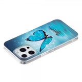 iPhone 14 Pro Kuori Kuviollinen Sininen Perhonen
