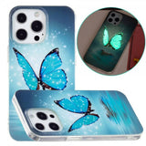 iPhone 14 Pro Kuori Kuviollinen Sininen Perhonen