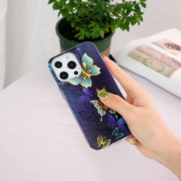 iPhone 14 Pro -kuoret, kultaiset perhoset