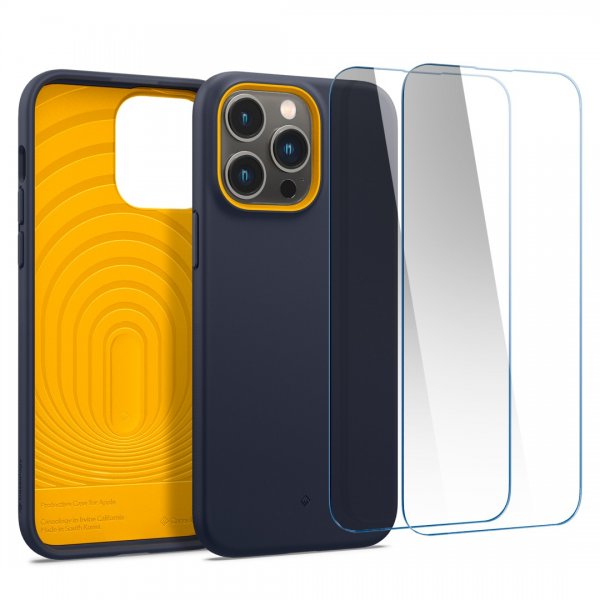 Caseology iPhone 14 Pro -suojakuori ja -näytönsuoja, Nano Pop 360, Blueberry Navy