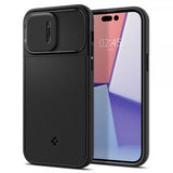 Spigen iPhone 14 Pro -suojakuori Optik Armor MagFit Musta