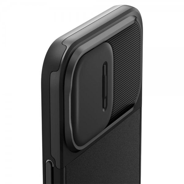 Spigen iPhone 14 Pro -suojakuori Optik Armor MagFit Musta