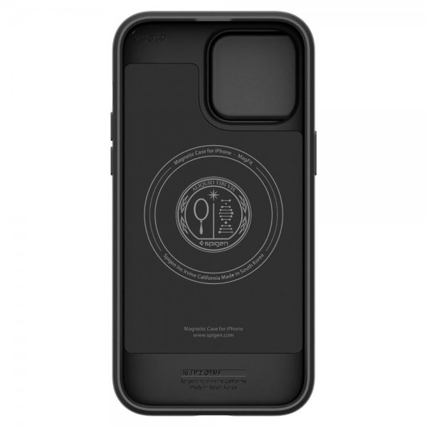 Spigen iPhone 14 Pro -suojakuori Optik Armor MagFit Musta