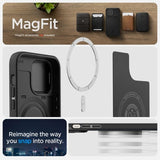 Spigen iPhone 14 Pro -suojakuori Optik Armor MagFit Musta
