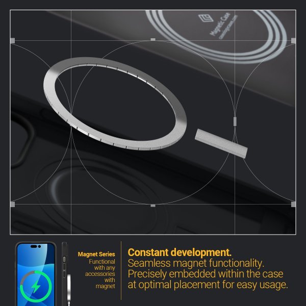 Caseology iPhone 14 Pro -suojakuori Parallax Mag Matte Black
