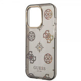 Guess iPhone 14 Pro Kuori Peony Glitter Musta