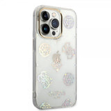 Guess iPhone 14 Pro Kuori Peony Glitter Valkoinen