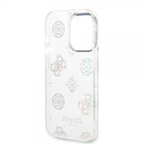Guess iPhone 14 Pro Kuori Peony Glitter Valkoinen